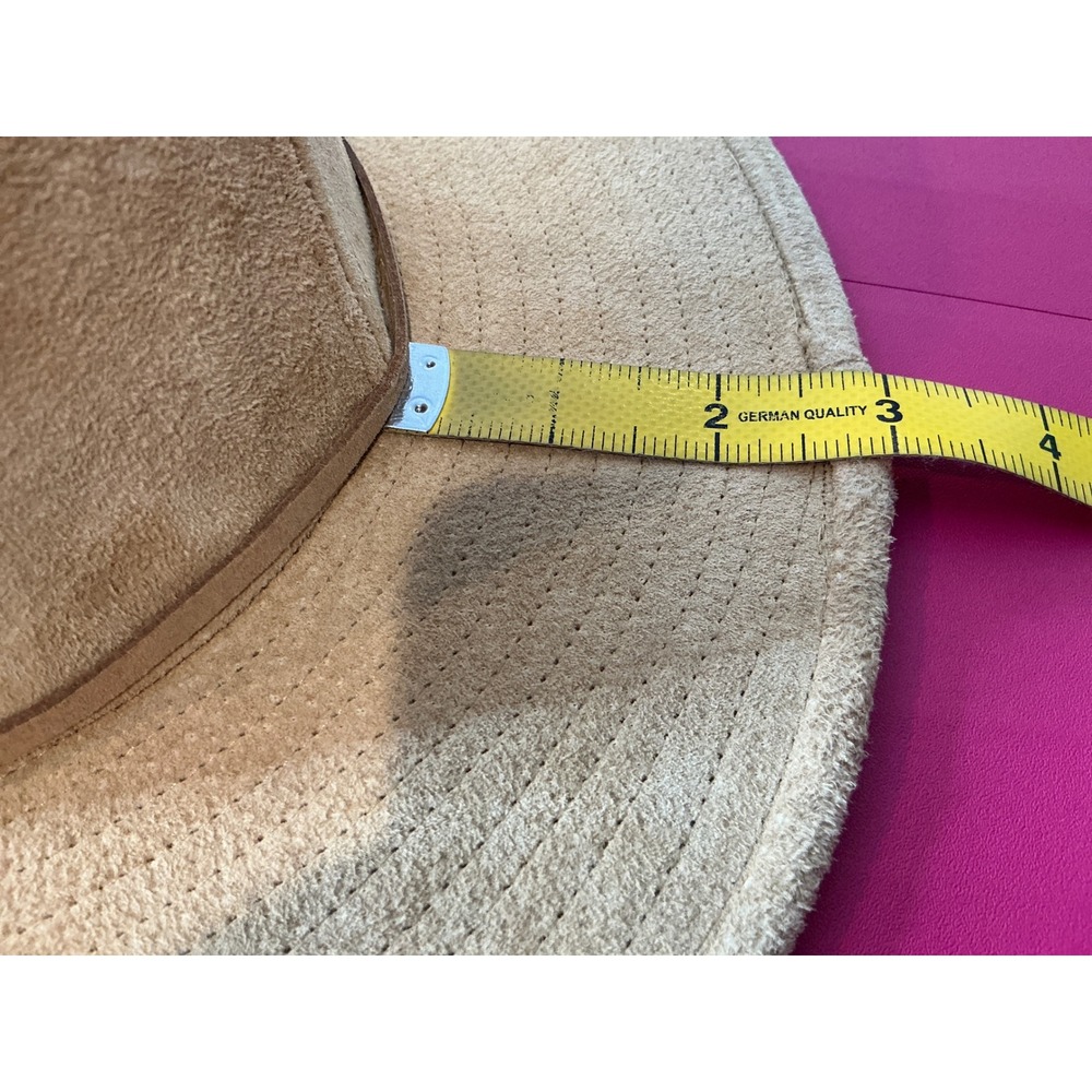 Anthropologie WYETH Billie Tan Leather Western Style Hat One Size Cowgirl Chic - Picture 5 of 7